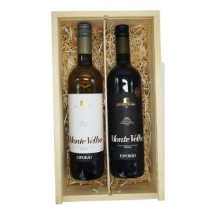 Monte Velho twee flessen in houten kist