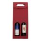 Draagkarton 2 flessen wijn voor cadeau in Bordeaux rode kleur